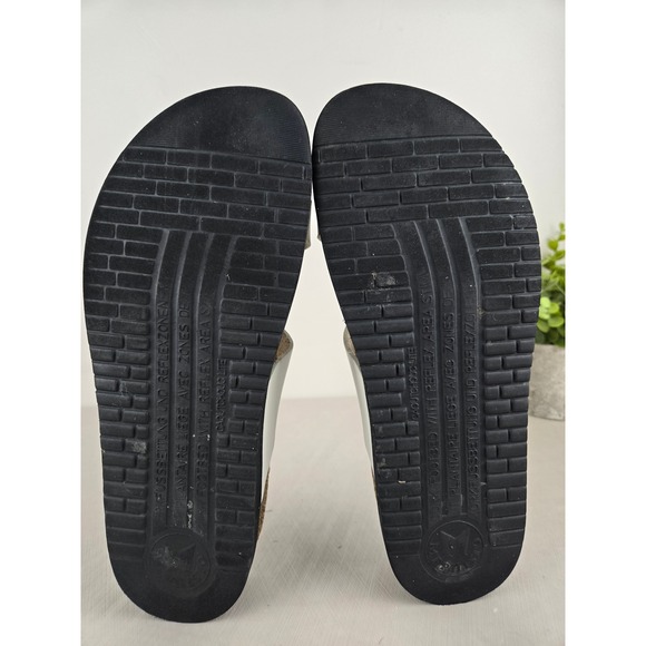 Mephisto Air-Relax White Leather Cork Footbed Slide Sandals Womens 39 France - Picture 11 of 11